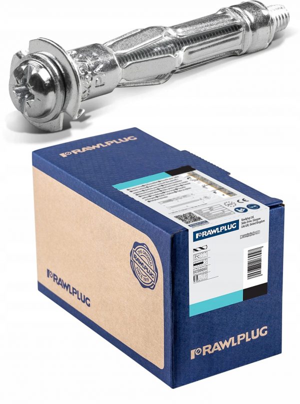 Łącznik stalowy gwint metryczny kartongips OSB M8x80 mm SM Rawlplug 50 szt