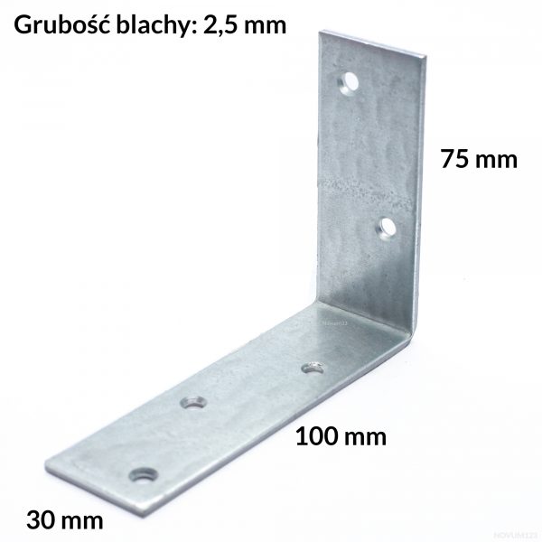 KB1 Łącznik ciesielski kątownik belki 100x75x30 Wkręt-met 10szt - obrazek 2
