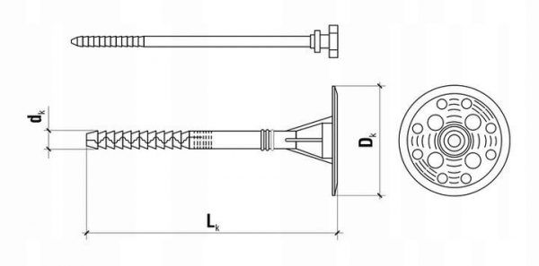 Kołki dyble do styropianu LFN długa strefa 20cm - obrazek 10