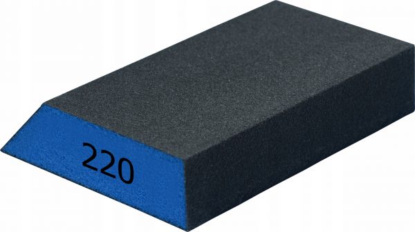 KOSTKA GĄBKA ŚCIERNA DO SZLIFOWANIA TRAPEZ GR. 220
