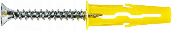 Kołek rozporowy 5x24 mm z wkrętem 3,5x30 mm Rawlplug UNO YELLOW 12 szt - obrazek 3