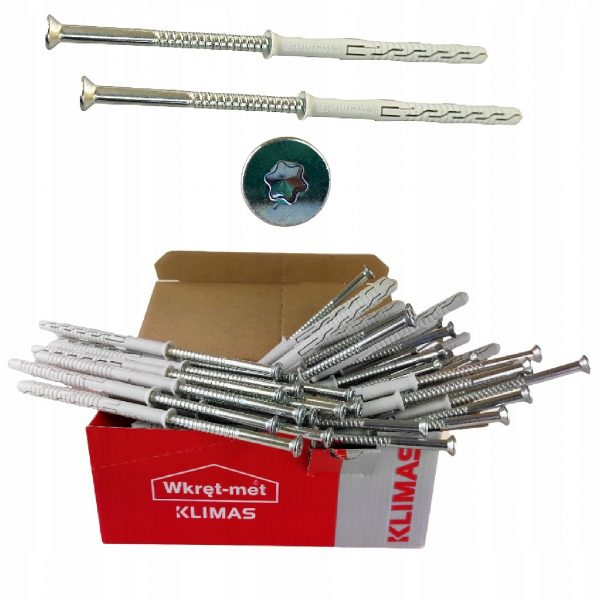 Kołki ramowe rozporowe 14x360 łeb stożek torx 10sz