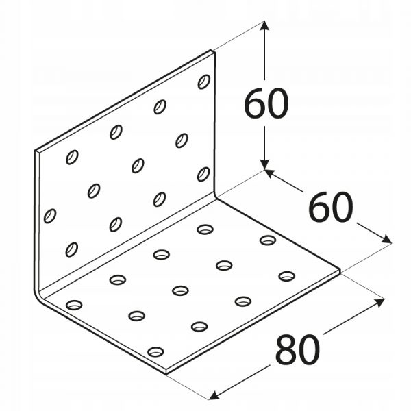 KM5 kątownik łącznik ciesielski DMX 60x60x80 10 szt. - obrazek 2