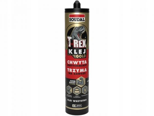 SOUDAL T-REX GOLD klej montażowy MOCNY SZYBKI 310g - obrazek 2