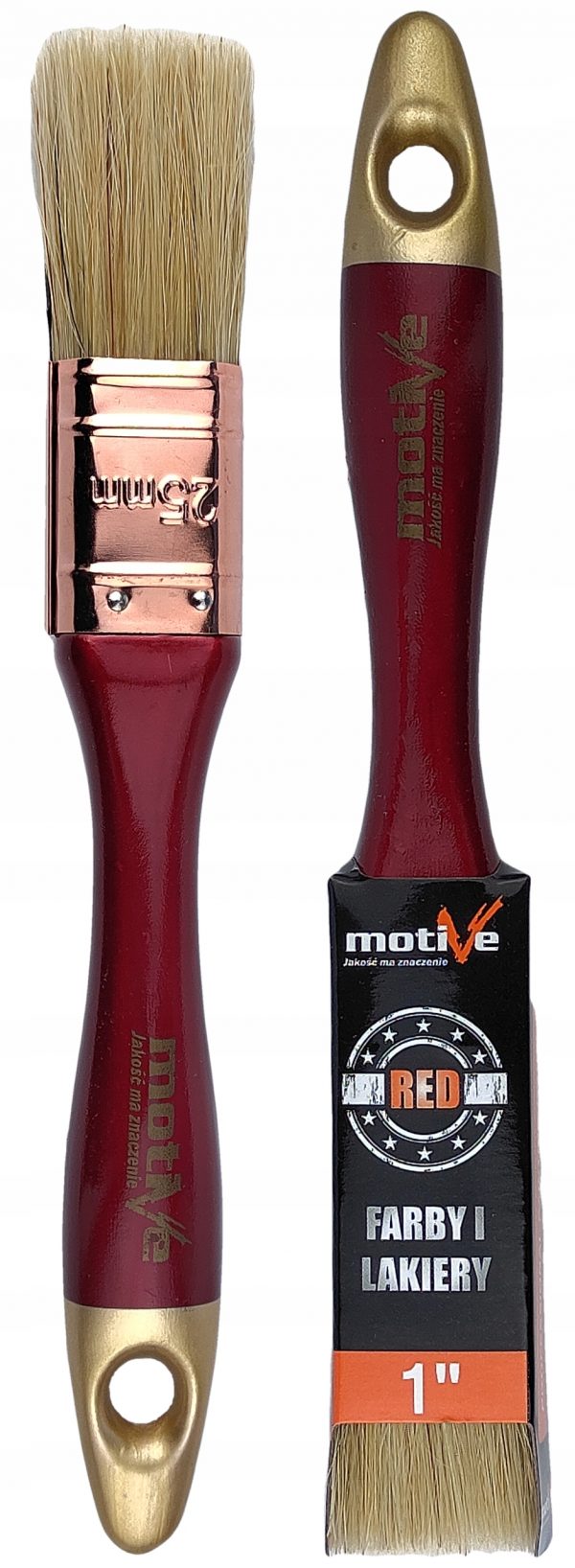 Pędzel MOTIVE / RED 1" 25MM, 050 070, chińska szczecina