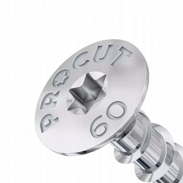 Wkręt pełny gwint łeb stożkowy 5x60 mm Rawlplug PROCUT R-PVS 500 szt - obrazek 4