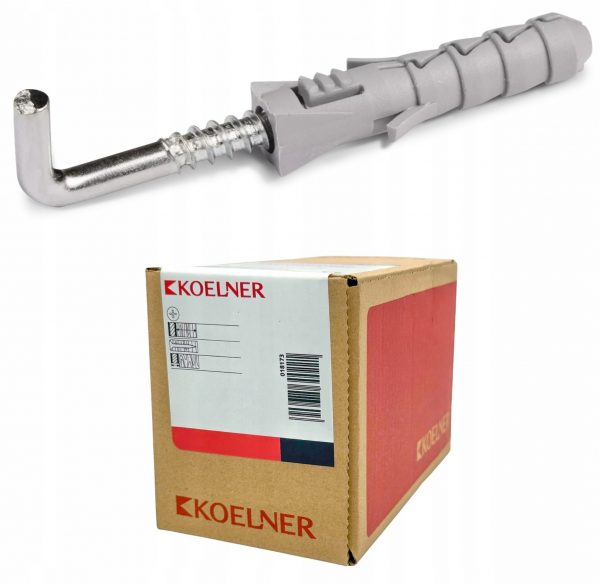 Kołek rozporowy 10x50 mm z hakiem kątowym Koelner FIX 100 szt