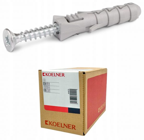 Kołek rozporowy 6x30 mm z wkrętem 4,0x50 mm Koelner FIX 200 szt