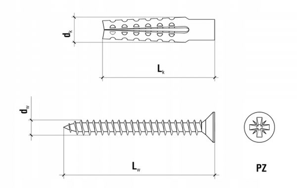 Kołki do gazobetonu metalowe KMG-08 8x36 100szt. - obrazek 6
