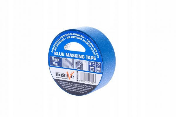 Taśma malarska niebieska BLUE MASKING TAPE 38mm/25m MOTIVE, 020 329 - obrazek 3