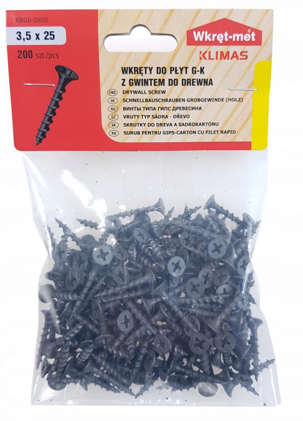 Wkręty do drewna KLIMAS KMGD-35045 3,5x45 100szt