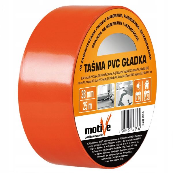 TAŚMA PVC GŁADKA 30mm/25m MOTIVE, 020 203