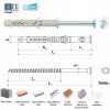 Kołki ramowe rozporowe 8x140 łeb stożek torx 50szt - obrazek 7