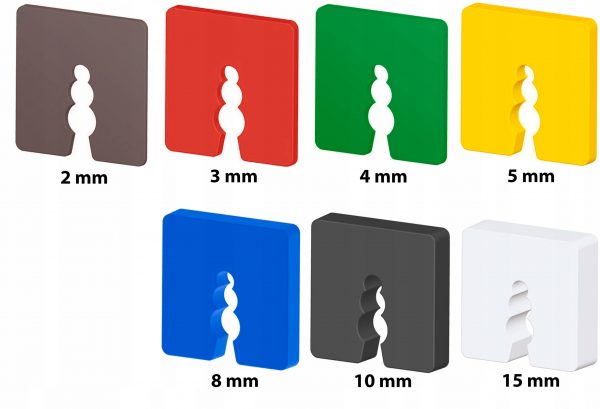 Podkładki dystansowe Klimas 50x50 niebieskie 50szt - obrazek 6