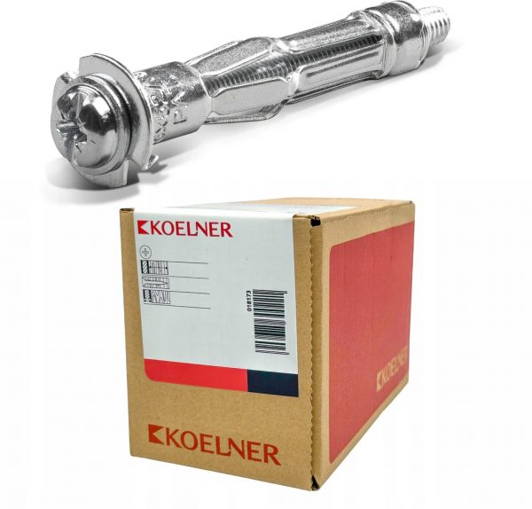 Łącznik stalowy gwint metryczny kartongips OSB M5x65 mm SM Koelner 100 szt