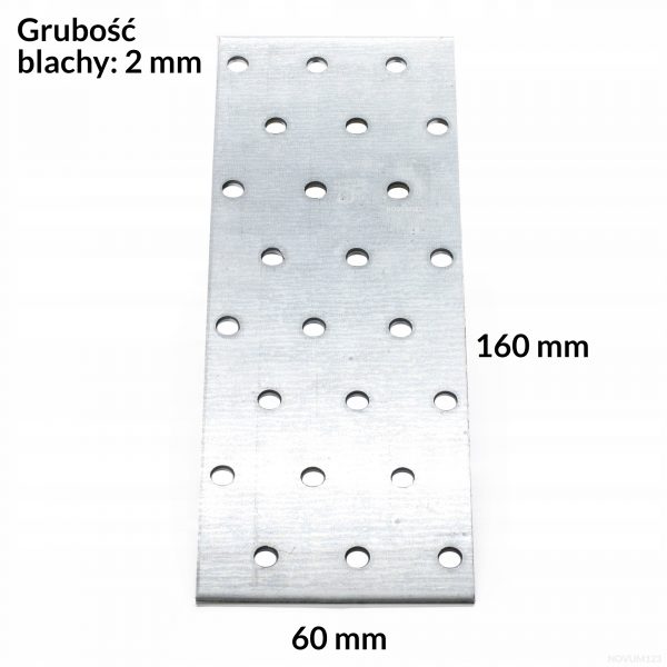 LP9 Łącznik ciesielski płaski 60x160 Wkręt-met 10szt - obrazek 2