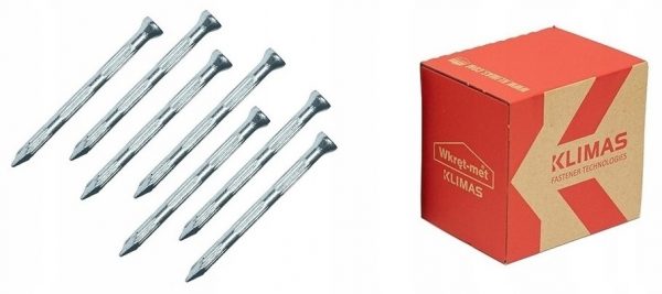 Gwoździe hartowane walcowane ryflowane do betonu GHWOC 4,5x80mm KLIMAS 3kg