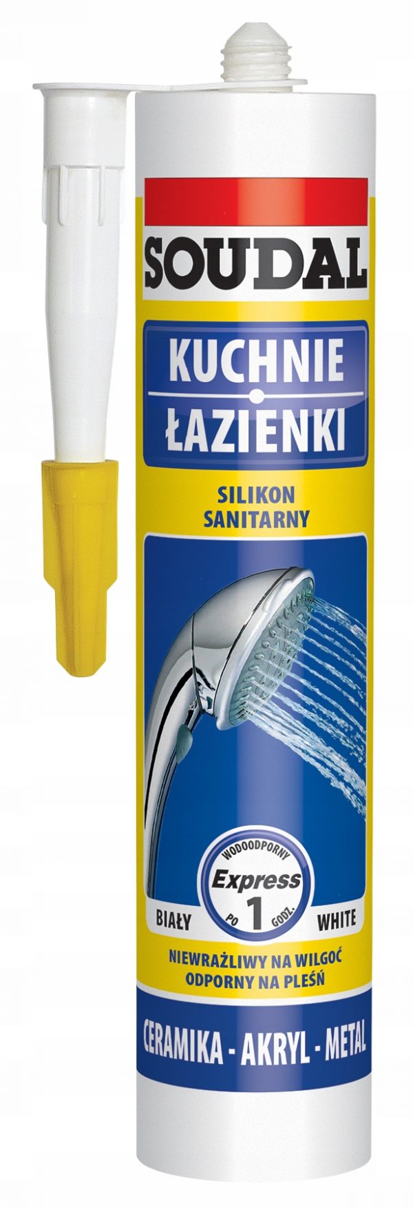 SOUDAL SILIKON SANITARNY EXPRESS Biały 280 ml