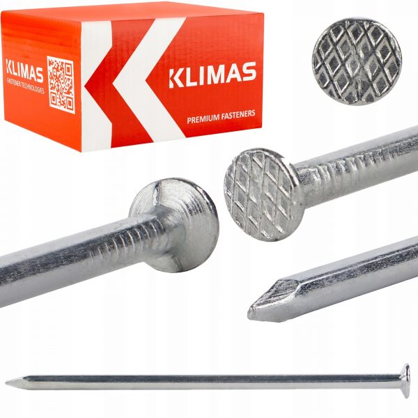 Gwoździe budowlane GBOC do drewna ocynkowane 2x40mm KLIMAS 5kg