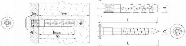 Kołek wbijany z kołnierzem cylindrycznym 6x60 mm Koelner FX-C 12 szt - obrazek 10