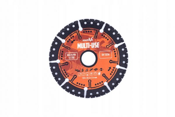 TARCZA DIAMENT MULTI-USE SEGMENTOWA 125mm MOTIVE, 080 091, NA MOKRO I SUCHO - obrazek 2