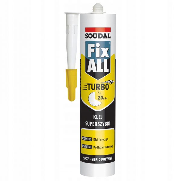 SOUDAL FIX ALL TURBO SZYBKI KLEJ MONTAŻOWY 290 ml
