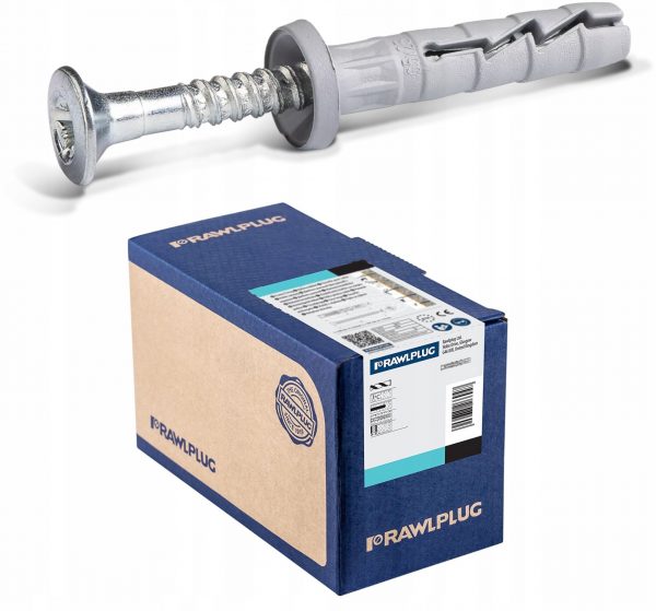 Kołek nylonowy z kołnierzem szybki montaż 5x25 mm FX-N-C Rawlplug 100 szt