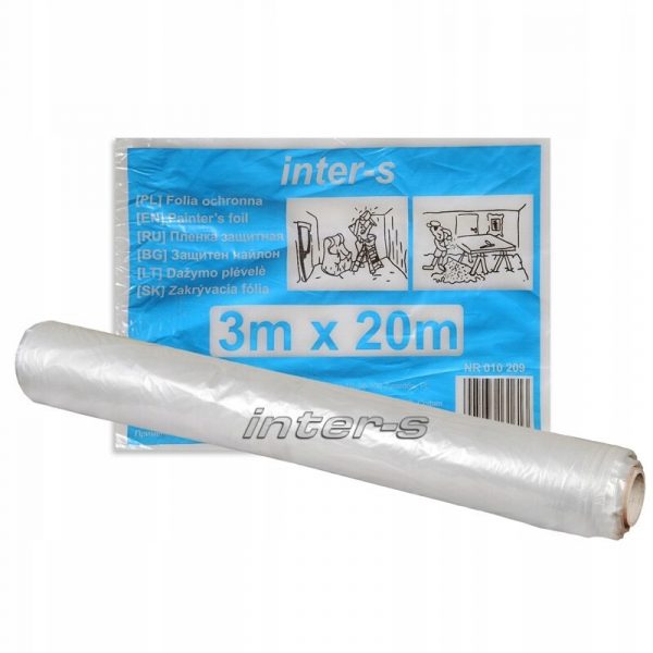FOLIA OCHRONNA 3x20m (rolka) 35 mikr., 010 209, LDPE