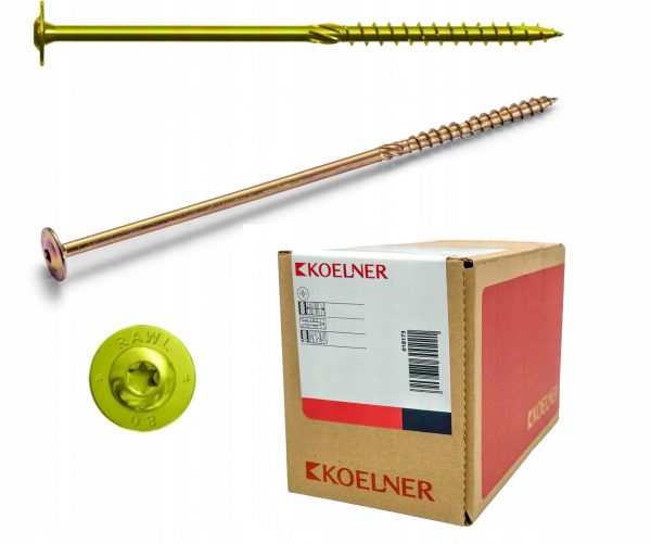 Wkręt ocynkowany hartowany łeb podkładkowy 8x240 mm Koelner CS 50 szt