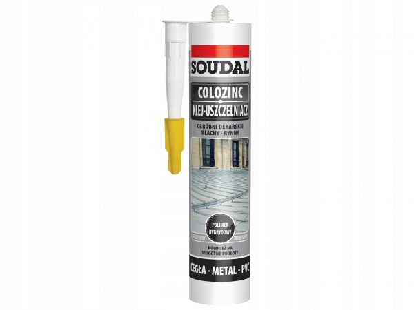 SOUDAL COLOZINC klej uszczelniacz do blach BRĄZOWY