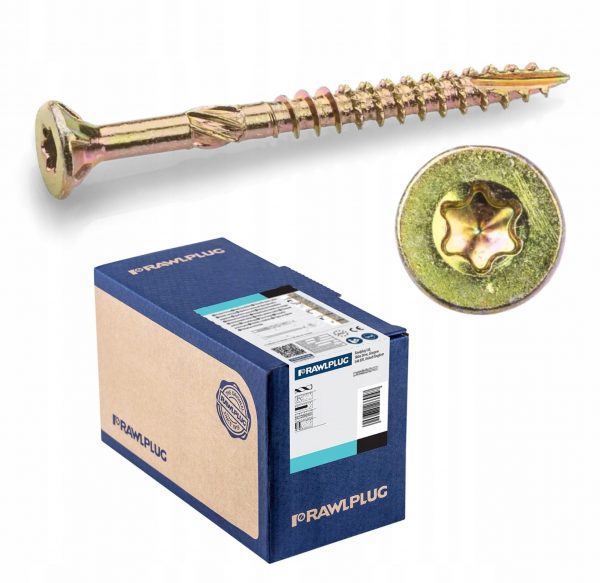 Wkręt hartowany drewno i płyty drewnopochodne 5x80 mm Rawlplug TS 50 szt