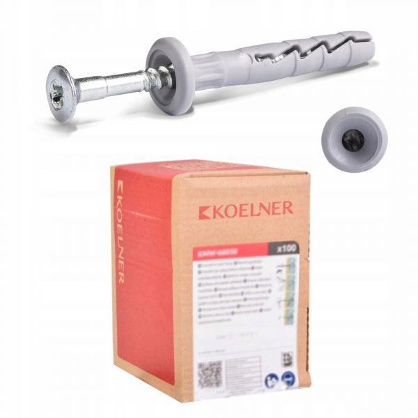 Kołek wbijany z kołnierzem 6x45 Koelner FX-K 100 szt