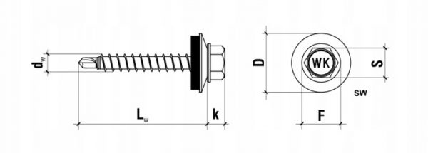 Wkręty farmerskie FARMERY do blachy 4,8x55 200szt - obrazek 9