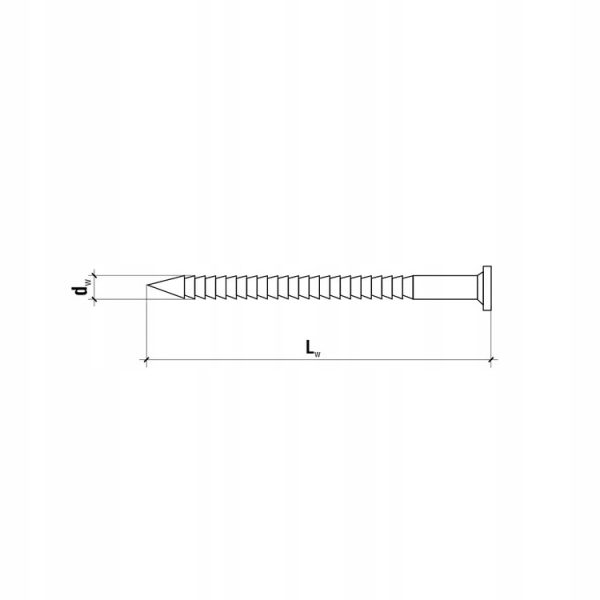 Gwoździe ciesielskie GCOC ocynkowane do drewna 4x80mm KLIMAS 5kg - obrazek 2