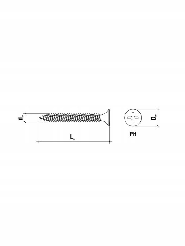 WKRĘT-MET WKRĘTY NA TAŚMIE GK METAL 3,5X25 1000SZT - obrazek 3