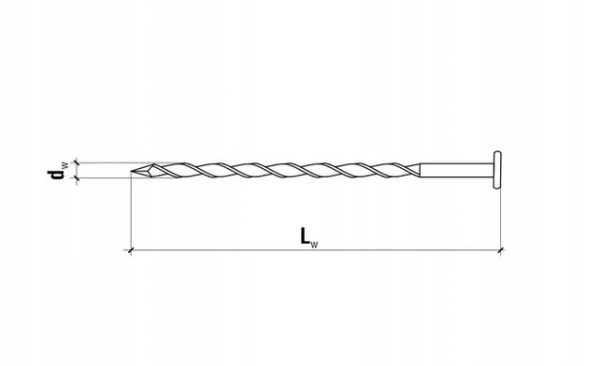 Gwoździe skrętne GSKOC ocynkowane do drewna 3,5x80mm KLIMAS 5kg - obrazek 2