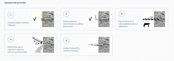 Kołek rozporowy 10x50 mm z hakiem kątowym Koelner FIX 100 szt - obrazek 6