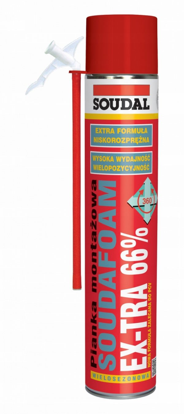 SOUDAL EX-TRA 66% pianka montażowa 750 ml