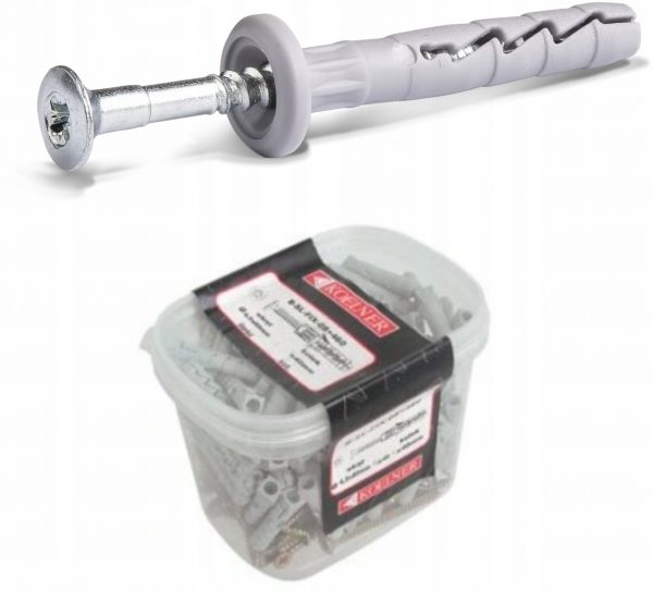 Kołek wbijany z kołnierzem szybki montaż 6x40 mm FX-K Koelner 100 szt