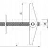 Metalowy kołek rozkładany M5 z wkrętem M5x90 mm SPO Rawlplug 2 szt - obrazek 5