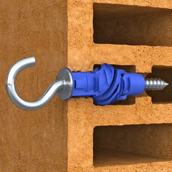 Kołek rozporowy uniwersalny 8x40 mm z hakiem sufitowym Rawlplug 4ALL 8 szt - obrazek 3