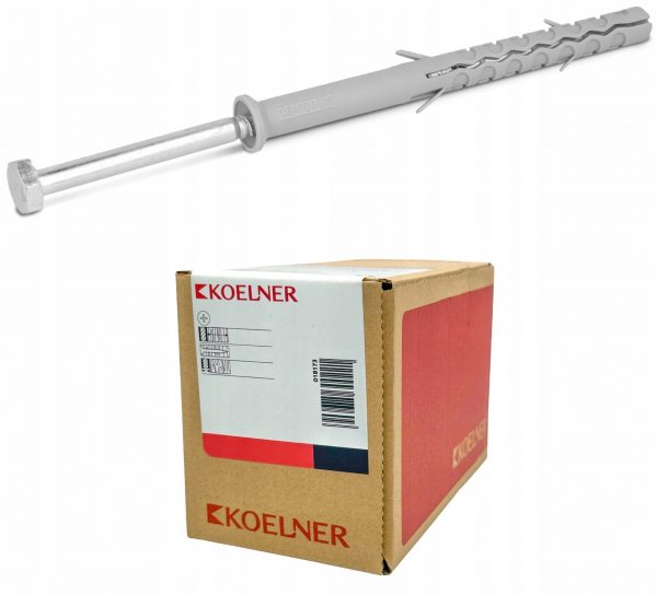 Kołek nylonowy ramowy długa strefa rozporu 10x240mm z wkrętem Koelner 25szt