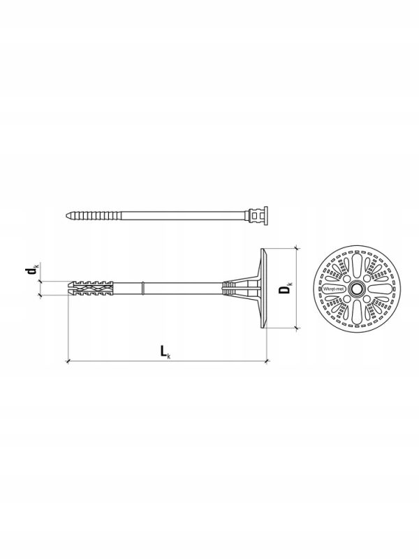 Łączniki izolacji kołki do styropianu FIXPLUG-10 KLIMAS 10x140mm 200szt. - obrazek 5