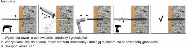 Kołek ramowy najkrótsza strefa rozporu 10x120 mm z wkrętem Rawlplug 25 szt - obrazek 9