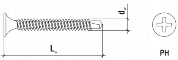 Wkręty samowiercące płyta GK- metal 3,5x45 500szt - obrazek 8