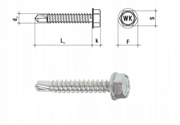 Blachowkręty wkręty do blachy metalu 5,5x90 100 sz - obrazek 9