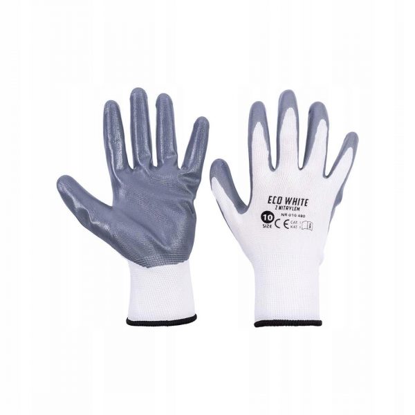 RĘKAWICE WHITE Z NITRYLEM rozm. 9 L MOTIVE, 010 479
