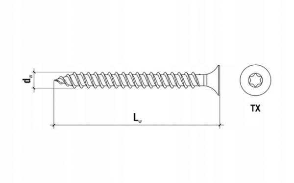 Wkręt samogwintujący WDB-T dach płaski 4,8x200mm KLIMAS 100szt. - obrazek 3