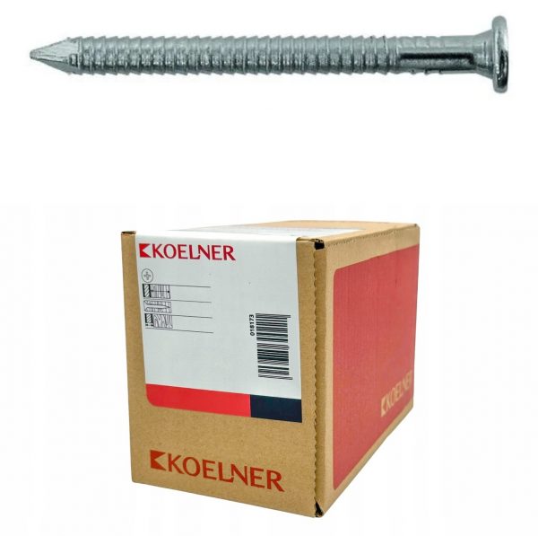 Gwóźdź pierścieniowy ciesielski 4x75 mm do drewna ocynk D-I Koelner 1 kg