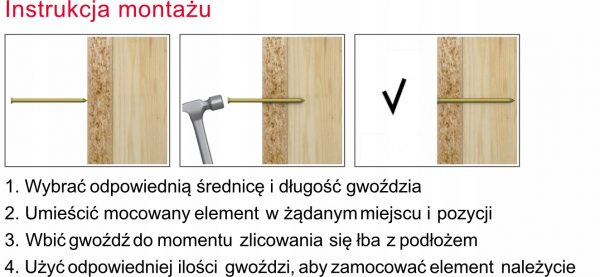Gwóźdź pierścieniowy ciesielski 4x75 mm do drewna ocynk D-I Koelner 1 kg - obrazek 8